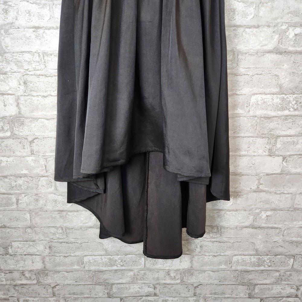 Francesca's Dress High-Low Waist Cut-Out Black Cotton Blend Cocktail Small - Picture 3 of 7
